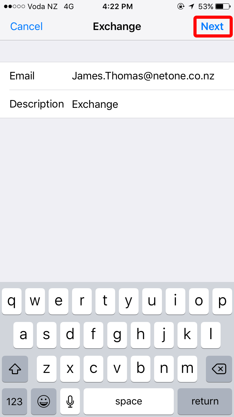 How do I setup my mailbox on an Apple iPhone or iPad?