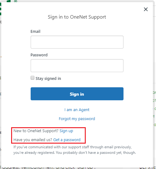 How do I create an account for OneNet support? – OneNet